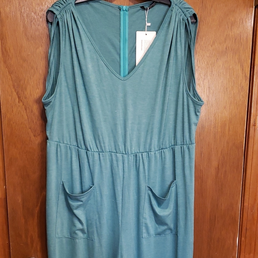 BloomChic Teal Sleeveless Jumpsuit Romper